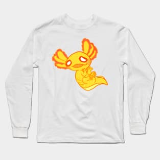 Gold albino axolotl mud puppy shirt Long Sleeve T-Shirt